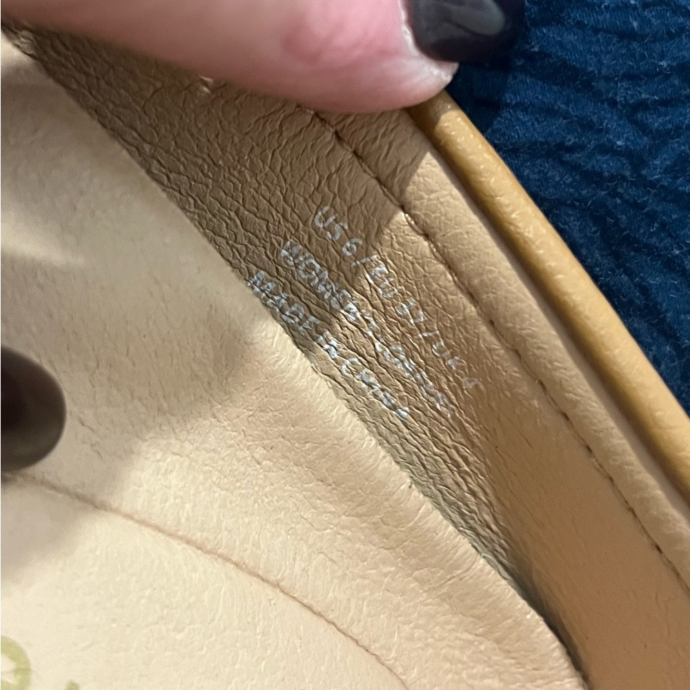 Artisure Beige Tan Leather Flats